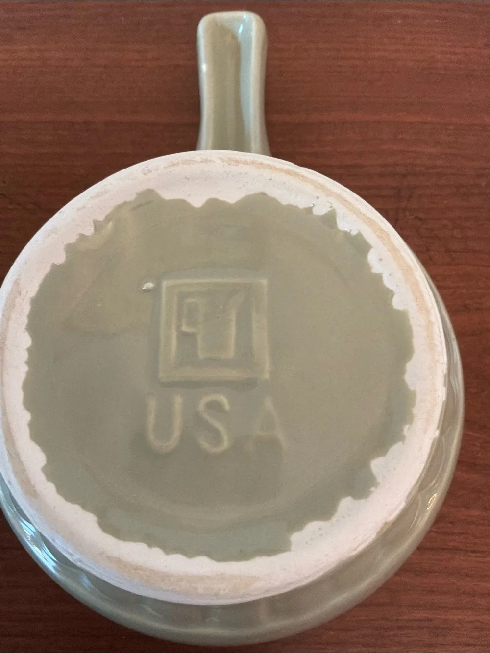 Mt.Clemens‎ McCoy Pale Green Stoneware Handled Bowls - Set of 2 made USA